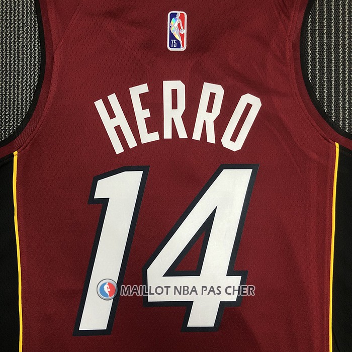 Maillot Miami Heat Tyler Herro NO 14 Statement 2020-21 Rouge